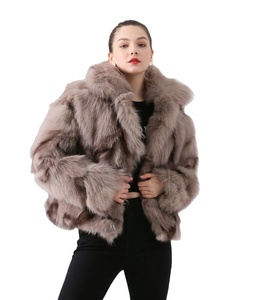 YY19007 Giacca in Vera Pelliccia di Volpe Naturale di Qualità per Donna, Invernale - Product Image 1