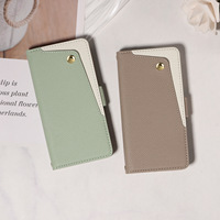 Dompet Kulit PU Motif Leci Mewah, Kompatibel untuk iPhone 18 17 16 Pro Max, Penutup Lipat dengan Slot Kartu dan Tali Pergelangan Tangan