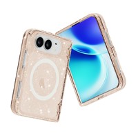 Coque de téléphone magnétique à paillettes étoilées OEM, design personnalisé, TPU+PC, protection antichoc pour iPhone Duo, prix d'usine