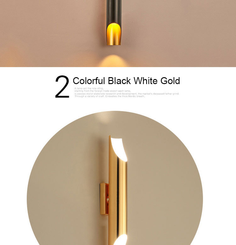 Nordic Wall Mounted Light Home Corridor Indoor up down Lighting Wall Sconce Fixture Modern led Gold Wall Lamps