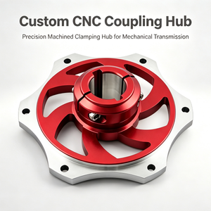 Aluminum Shaft Flange Split Collar Adapter Drive Transmission Component 5-Axis CNC Milling Service Aircraft Grade Alloy - Product Image 1