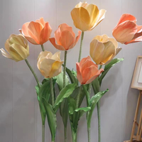 Ensemble de fleurs artificielles de luxe, tulipes géantes avec support, imperméables, pour mariage, fête, scène, décoration extérieure