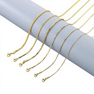 Collar <span class=keywords><strong>de</strong></span> cadena <span class=keywords><strong>de</strong></span> <span class=keywords><strong>serpiente</strong></span> <span class=keywords><strong>de</strong></span> acero inoxidable con baño <span class=keywords><strong>de</strong></span> oro <span class=keywords><strong>de</strong></span> 18K al vacío, diseño exclusivo, estilo hip hop, para mujer, que no se desvanece - Product Image 1