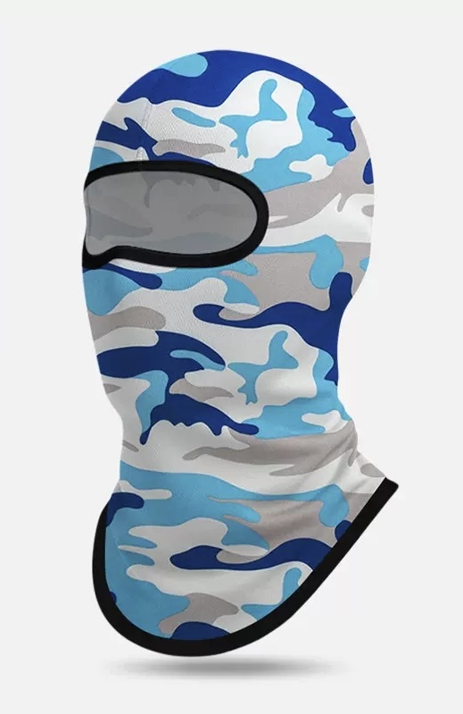 Masque bleu camouflage