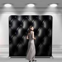 Nouveau 2025 – Toile de fond portable et légère pour stand d'exposition, en tissu tendu avec cadre en aluminium, type housse de coussin, pour photomaton
