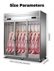 ตู้แช่เย็นสำหรับโชว์เนื้อสเต็กเนื้อวัวระดับมืออาชีพ ตู้แช่เนื้อแบบแขวนสำหรับห้องเก็บเนื้อ - Product Image 6