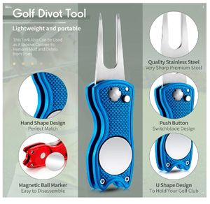 Stainless Steel <b>Golf</b> Divot Repair Tool with Magnetic Button ,<b>Ball</b> Marker Divot Tool for Golfers <b>Golf</b> Prizes - Product Image 4