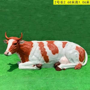 Handmade Nhân Tạo Kích Thước Cuộc Sống Lớn Sợi Thủy Tinh Tượng Động Vật Nhựa Thủ Công Mỹ Nghệ Bò Tượng Bò Điêu Khắc Cho Công Viên Trang Trí - Product Image 5