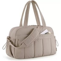 Nouvelle collection : Sac de voyage matelassé blanc léger, petit sac fourre-tout, sac de week-end, sac de voyage pour une nuit