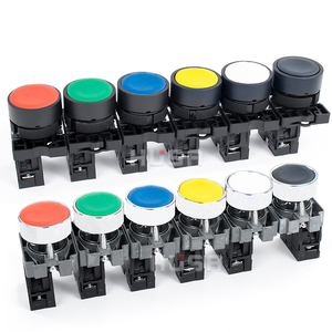 Husa Xb2 Push Button Chuyển Tự Thiết Lập Lại Phẳng Đầu 22Mm Bắt Đầu 1No NC Không/NC Momentary Cho 220V IP65 Màu Đỏ Màu Xanh Lá Cây Nhựa Kim Loại Đầu - Product Image 1