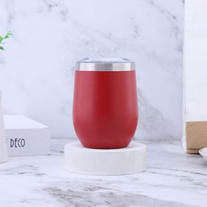 Acceptable Custom Logo 360Ml 12Oz 304 Double Walled Stainless Steel <b>Insulated</b> Egg Shape <b>Cup</b> Travel Coffee Mugs Wine Tumbler - Product Image 2