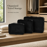 3 ensembles de cubes de compression pour bagages, sacs de rangement pour les voyages en famille, les escapades de week-end et les voyages d'affaires