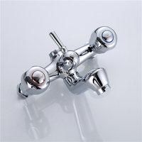 VARTE VF-363K laiton boule corps en zinc poignée en plastique nickel chrome double poignée mitigeur de lavabo et robinet de bain