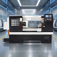 Tour CNC à banc plat horizontal, machine de tournage, tour CNC robuste