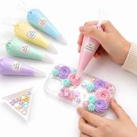 Colle en silicone non toxique 60g effet crème fouettée, texture lisse pour pochage, pour coques de téléphone DIY, épingles à cheveux, loisirs créatifs pour enfants, décoration pastel