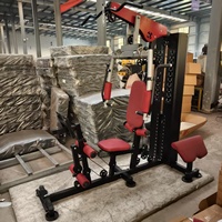 Appareil d'entraînement multifonctionnel en acier pour intérieur, équipement de fitness combiné pour la force, station unique pour salle de sport à domicile, 75 kg