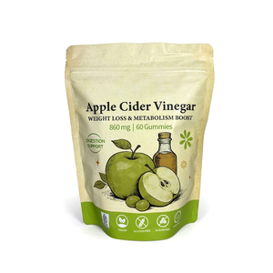 Gummies au vinaigre de cidre de pomme pour la perte de poids, 60 unités, véganes, <span class=keywords><strong>sans</strong></span> <span class=keywords><strong>sucre</strong></span>, favorisent la digestion et le métabolisme, OEM ODM Marque Privée - Product Image 1