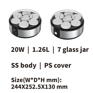 Electrodomésticos Hogar 1.26L Máquina para hacer yogur 7 tazas de capacidad Máquina para hacer yogur eléctrico - Product Image 4