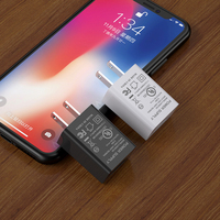 Charger Dinding USB Tunggal Shenzhen Lvxiangyuan 5V1A 5W 5 Volt 1 Amp, Adaptor Daya untuk Rumah dan Perjalanan, Colokan US, Bersertifikasi UL62368 FCC DOE untuk Lampu LED