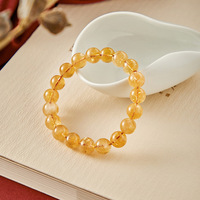 Listo para Enviar: Pulsera de Cuentas Redondas de Citrino Natural de Brasil de 8mm, 10mm y 12mm, Abalorios de Cristal, Joyería Fina para Parejas al Mejor Precio