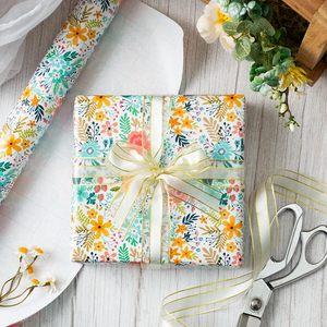 Floral <b>Pattern</b> Gift Wrapping <b>Paper</b> Double Sided Art <b>Paper</b> Eco-Friendly For Packaging And Craft Use - Product Image 2