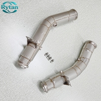 Tuyaux d'échappement droits Rytan Racing Flow pour système en acier inoxydable pour Benz AMG C43 E43 E400 W205 M276 2016-2021