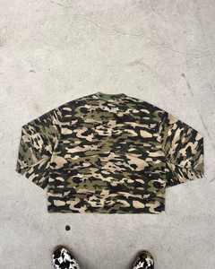 Мужская термофутболка с камуфляжным тактическим принтом, вязаная вафельная, с эффектом потертости, с длинным рукавом - Product Image 3