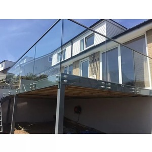 Ringhiera Moderna per Balcone e Terrazza in Acciaio Inox 304/316, Alluminio/Legno/Pietra/<span class=keywords><strong>PVC</strong></span> con Vetro Temperato da 12mm e Profilo a U per Villa - Product Image 3