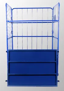 RB1005D Custom Foldable 4-Sided 500kg Powder Coating Or Electrogalvanizing Logistics Carts Cargo Trolley