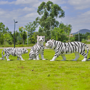 큰 동물원 장식적인 실물 크기 호랑이 가장 statute 호랑이 섬유유리 조각품 동물성 조각품 - Product Image 3