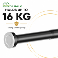 YIJIALE Barra de tensión de acero inoxidable fosfatado de 25 mm y 0.9-1.6 m, 100% control de calidad, patentada, de alta resistencia, extraíble sin herramientas para ducha en el baño