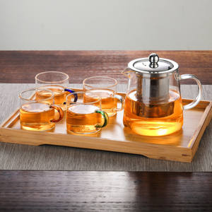 Factory wholesale thickened glass <b>teapots</b>, heat-resistant flower <b>teapots</b>, stainless steel filtering <b>teapots</b> and tea set sets - Product Image 5