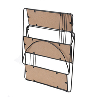 Vente en gros de présentoir mural pliable en bois mdf à 3 niveaux décorations étagère de rangement pliante suspendue pour la maison