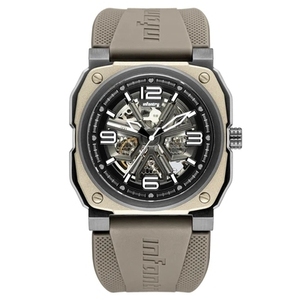 Women's Luxury Skeleton Mechanical Sport <b>Watch</b> 100m Waterproof Carbon Fiber <b>Case</b> 24mm Rubber Band Wristband with Diver Feature - Product Image 3