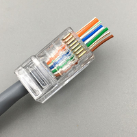 Connecteur modulaire RJ45 8P8C perforé pour câble réseau Cat5e Cat6 haute vitesse, connecteur traversant RJ45 pour ordinateur