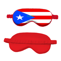 Masque de sommeil en soie simulée avec drapeau national de la Guadeloupe personnalisé, sangle élastique, cache-yeux pour voyage, souvenir, cadeau