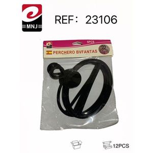 Perchero Bufantas Scarf Rack 5Pcs Black Plastic Hangers For Clothing Storage - Product Image 3