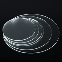 Plateau de présentation de gâteaux en acrylique circulaire, haute transparence, épaisseur 2 mm, service de découpe acrylique, plateau décoratif DIY, taille personnalisée