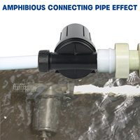 PA-2000 Best-seller Pompe de bassin amphibie 180W 1600GPH (6056LPH) Submersible avec produit Connect-the-Pipe Heto