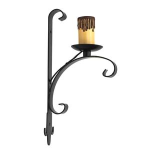 Lampe rustique à ampoule 1xE27, couleur marron, dimensions 35x8x18 cm, idéale pour l'éclairage décoratif intérieur et extérieur. - Product Image 1