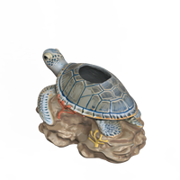 Tasse à cocktail en céramique émaillée artisanale, design océanique polynésien hawaïen personnalisé, tortue de mer gardienne, mug Tiki, cadeau pour bar de fête