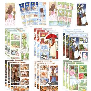 Paquete <span class=keywords><strong>de</strong></span> 8 Pegatinas Ilustradas ''Diversión <span class=keywords><strong>de</strong></span> las Cuatro Estaciones'' <span class=keywords><strong>para</strong></span> <span class=keywords><strong>Niñas</strong></span>, Pegatinas <span class=keywords><strong>para</strong></span> Decorar Fundas <span class=keywords><strong>de</strong></span> Teléfono y <span class=keywords><strong>Cuadernos</strong></span> - Product Image 6