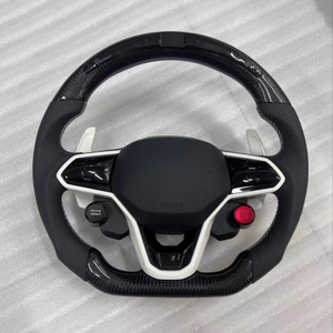 Volant sport en cuir forgé aspect fibre de carbone 40MM Grip Volkswagen <span class=keywords><strong>Golf</strong></span> 6 GTI/<span class=keywords><strong>GTD</strong></span>/R 2009-2016 Polo GTI/Tiguan Passat - Product Image 5