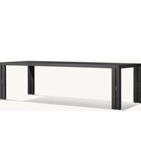 Ensemble de salle à manger d'extérieur en alliage d'aluminium - Mobilier de patio imperméable de style américain pour hôtels et villas