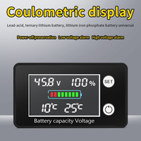 Indikator Kapasitas Baterai Listrik Digital Lead Acid Lithium LiFePO4 Voltmeter Pengukur Tegangan untuk Mobil Sepeda Motor