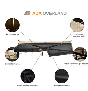 ADA OVERLAND Conception OEM Auvent de <span class=keywords><strong>toit</strong></span> de voiture 270° autoportant, grand espace, tissu imperméable de qualité supérieure, pour extérieur, avec coque en EVA - Product Image 3