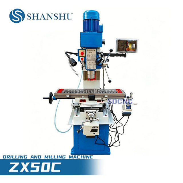 ZX50C Vertical Drilling Milling Machine with MT4 Spindle Taper and Rigid Worktable for Metal Part Drilling Milling Tapping New