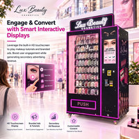 Distributeur automatique de cils et de produits capillaires en libre-service 24h/24 avec écran publicitaire, livraison en spirale, distributeur automatique de maquillage pour la vente au détail