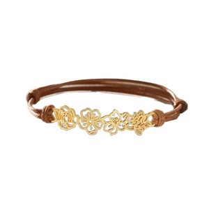 <span class=keywords><strong>Bracelet</strong></span> de fleurs <span class=keywords><strong>personnalisé</strong></span> 12 fleurs d'anniversaire Or 18 carats Certification CE pour maman Mois de <span class=keywords><strong>naissance</strong></span> Utilisation quotidienne - Product Image 3
