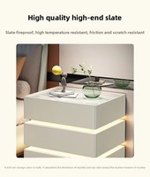 Meubles modernes et simples Tables de chevet intelligentes en bois massif Vente en gros bon marché Meubles de chambre Tiroir de rangement Table de chevet intelligente